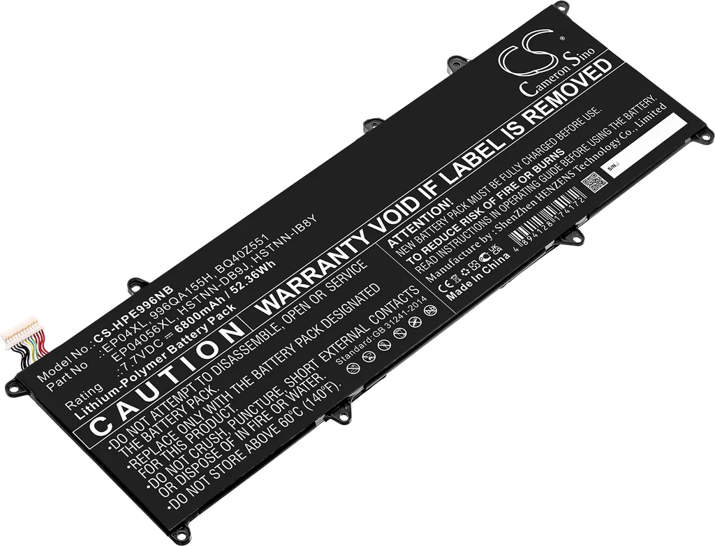 Batterie de Rechange pour PC HP Elite Dragonfly G1 G2 Max TECHTEK Noir