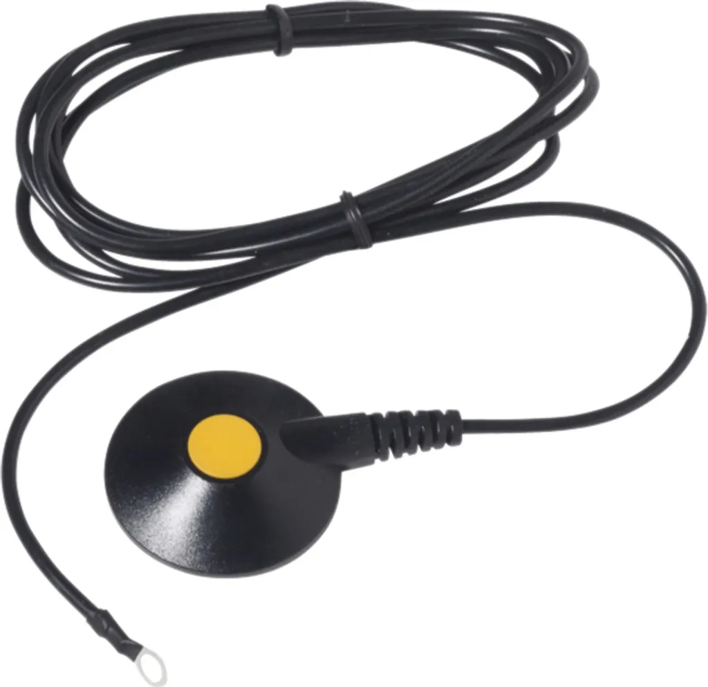 Cavo di messa a terra Warmbier con cappuccio protettivo, ESD, 10 mm DK/4 mm occhiello, lunghezza 1,8 m 2250.790