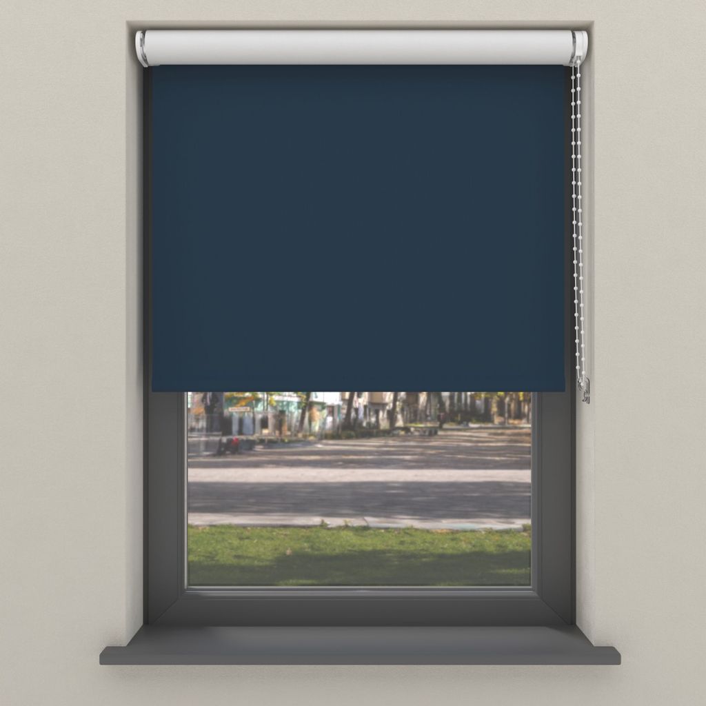 Cocoon Home Rollo Klemmfix ohne Bohren 220x190 - Verdunkelnd - Dunkelblau