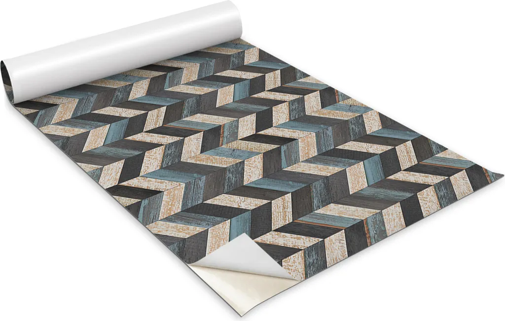 Pellicola Decorativa Mobili a Spina di Pesce 100x50 cm - Taglio DIY