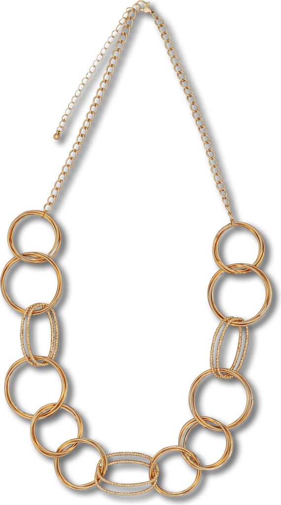 Steuer Modeschmuck Collierkette Metall 67+8cm gelb Produktbild 