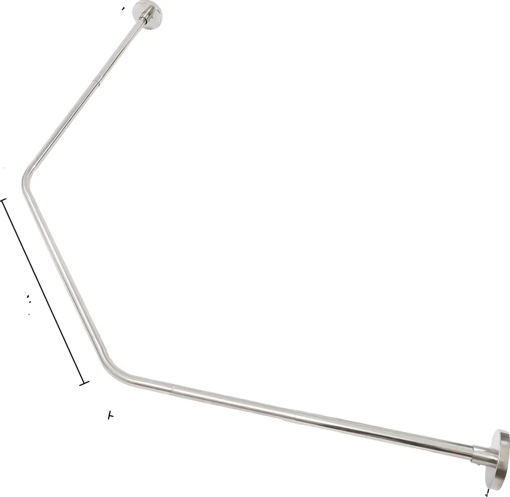 Asta Tenda Doccia Regolabile Argento Design Moderno - Top Vendite