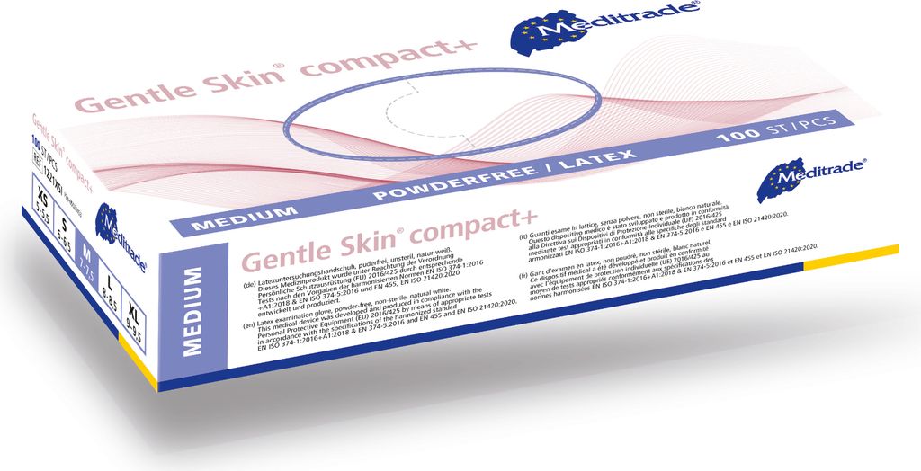 Meditrade - Einmalhandschuhe Gentle Skin compact - Größe M - 100 Stück