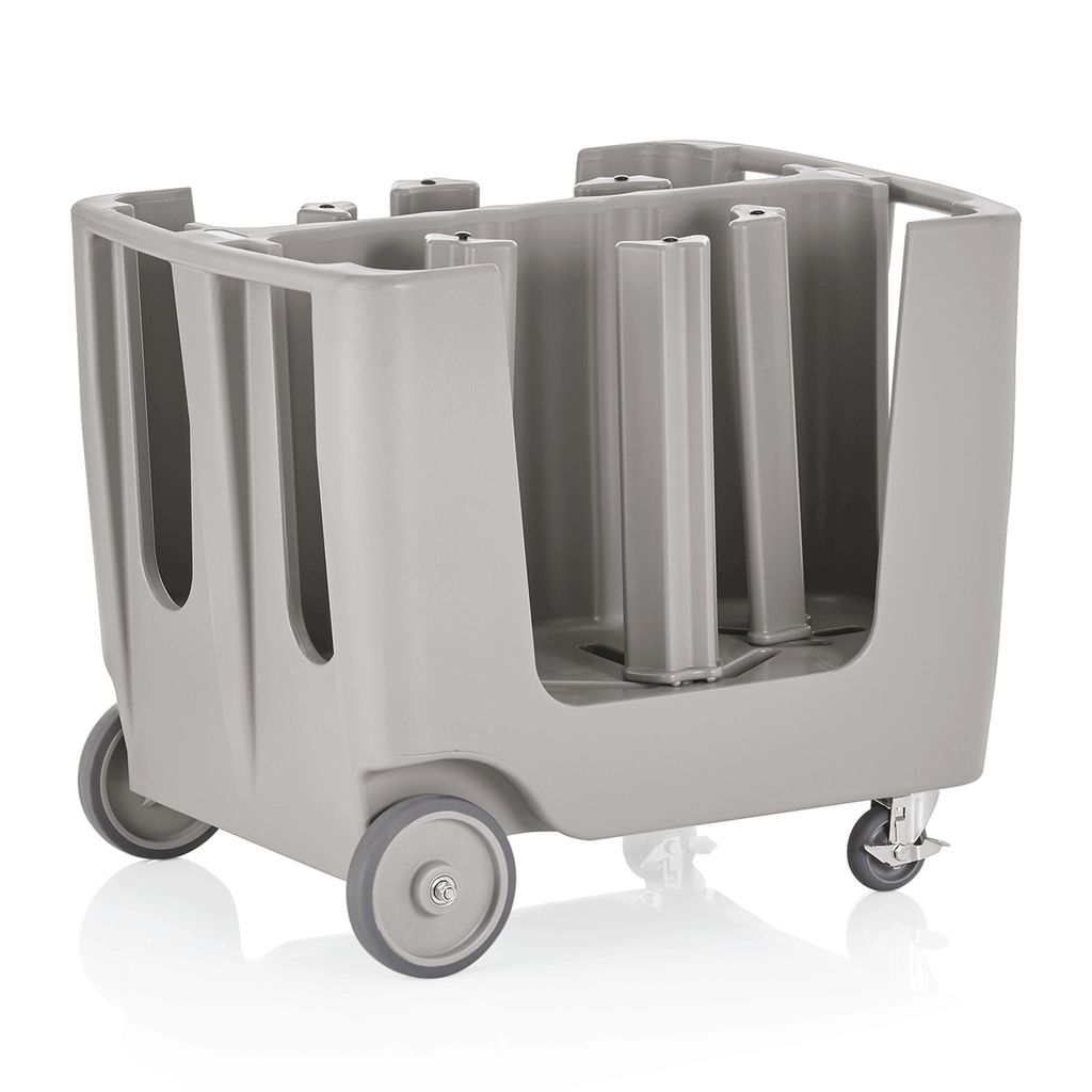 Geschirrwagen / Tellerwagen, Kunststoff, mit Hülle, 93x73x78 cm, 4 Einteilungen