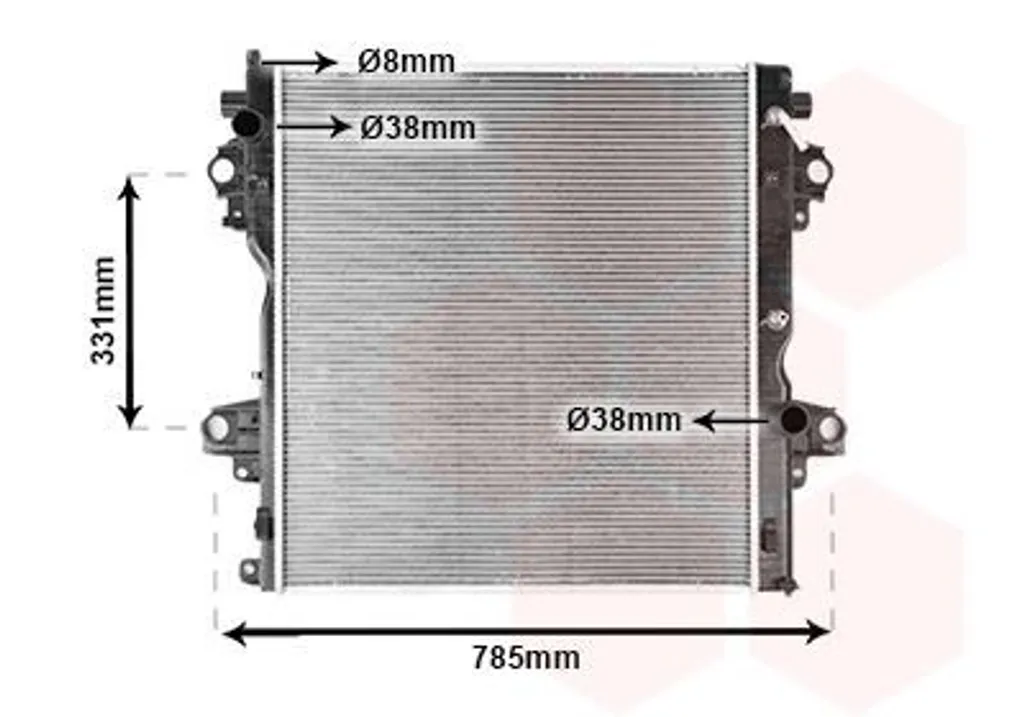 Radiateur de rechange Toyota Land Cruiser 150 KDJ15 GRJ15 VAN WEZEL OE