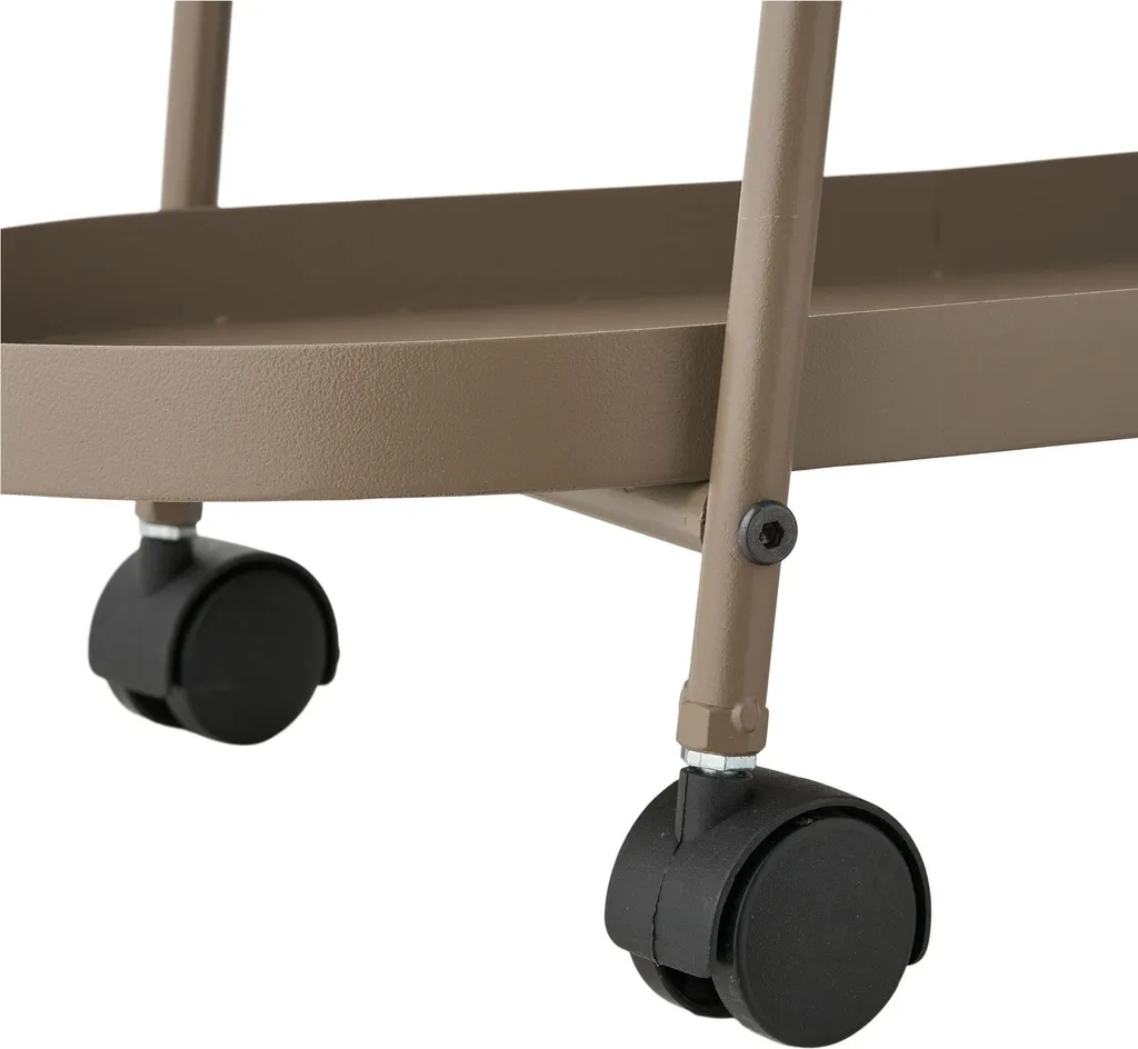 Modulo cucina Laila su ruote barra per 2 ripiani marrone. - 4