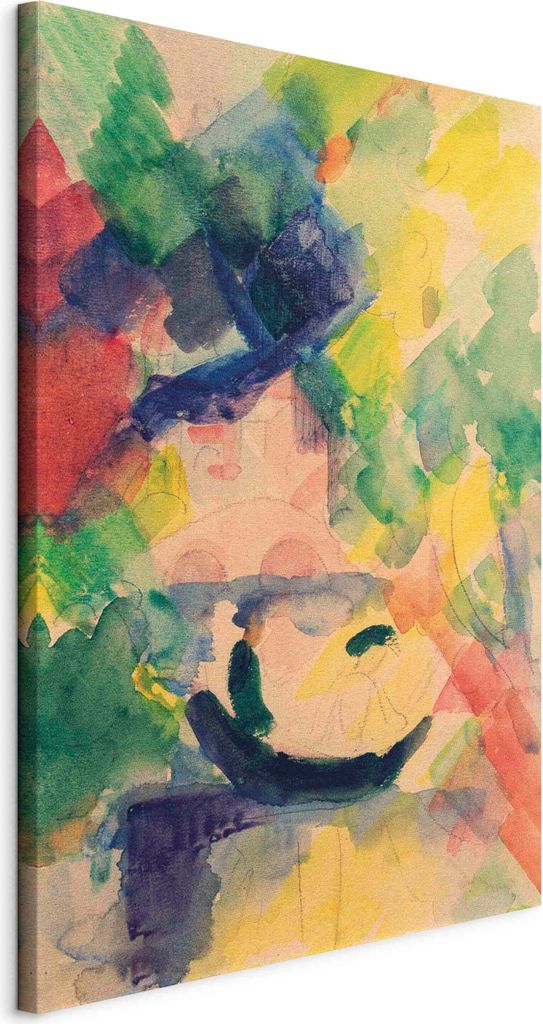 Italienischer Leinwand Leinwandbild - Paar im Nachen (August Macke) 80x120 cm Reproduktionen l-F-13204-b-a