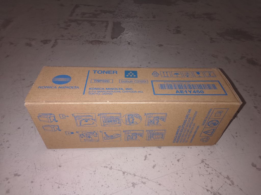 Konica Minolta Toner TNP-92C AE1Y450 Cyan 4K C3120i - Original - Tonereinheit (AE1Y450)