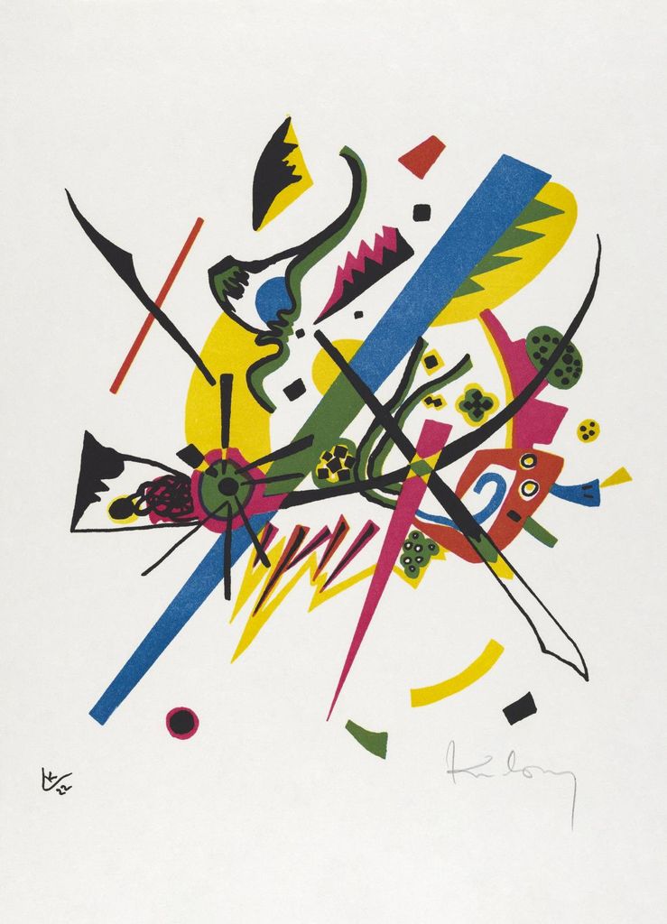 Plakat 13x18cm Kleine Welten I, Wassily Kandinsky Vintage Salon