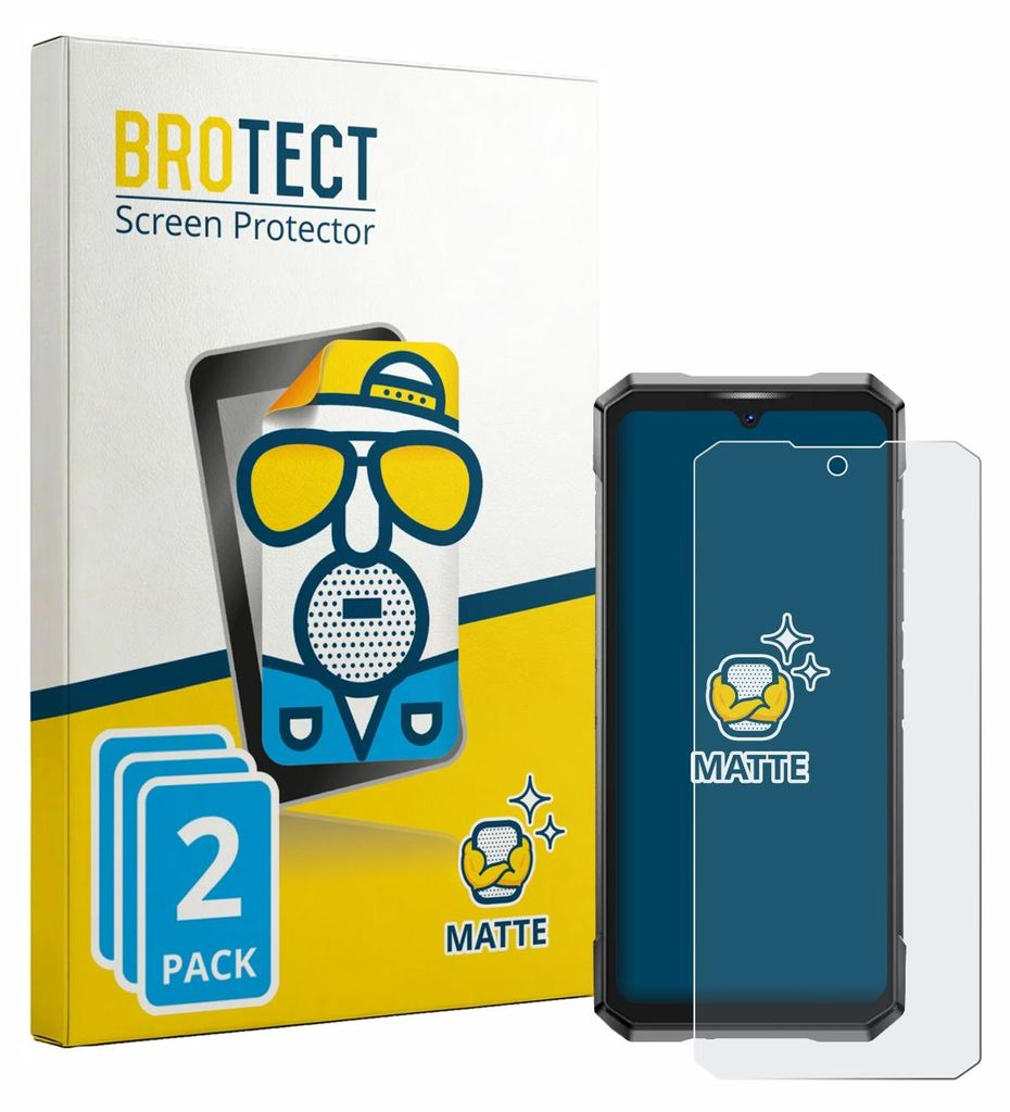 2x BROTECT Schutzfolie für Doogee S200 Ultra Displayschutz Displayschutzfolie Folie Matt Entspiegelungsfolie