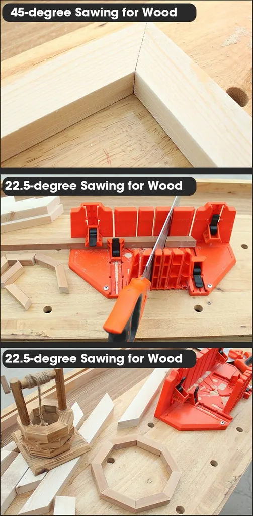 Boîte de sciage antidérapante 14" avec angles 45° 90° et 22,5° Pro - 5