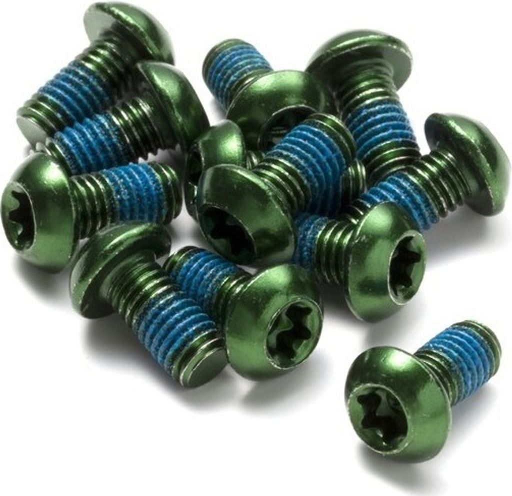 Reverse M5x10 Torx Bremsscheiben Disc Befestigungsschrauben (12er Set) grün