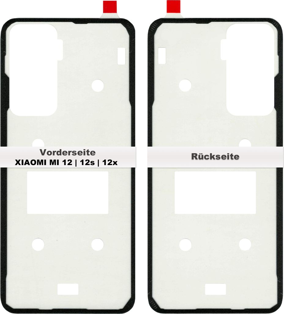 Xiaomi 12 12s 12x Akkudeckel Klebefolie Rahmen Kleber Dichtung Backcover Adhesive Glue