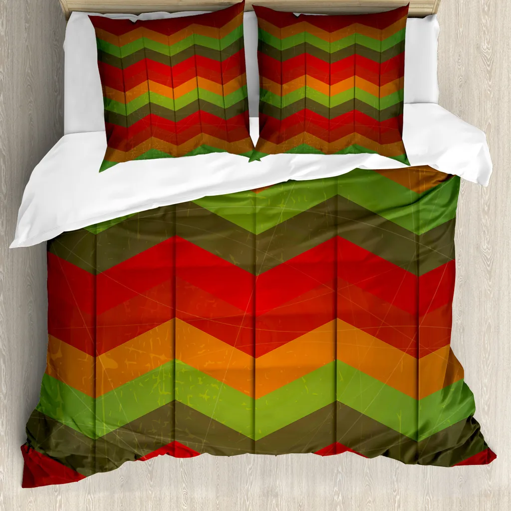 Copripiumino ABAKUHAUS Tribale Verde Bosco 200x200 cm - Set Anallergico