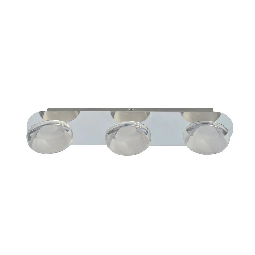 Plafonnier design Italux Steven chrome avec LED intégrée haute qualité