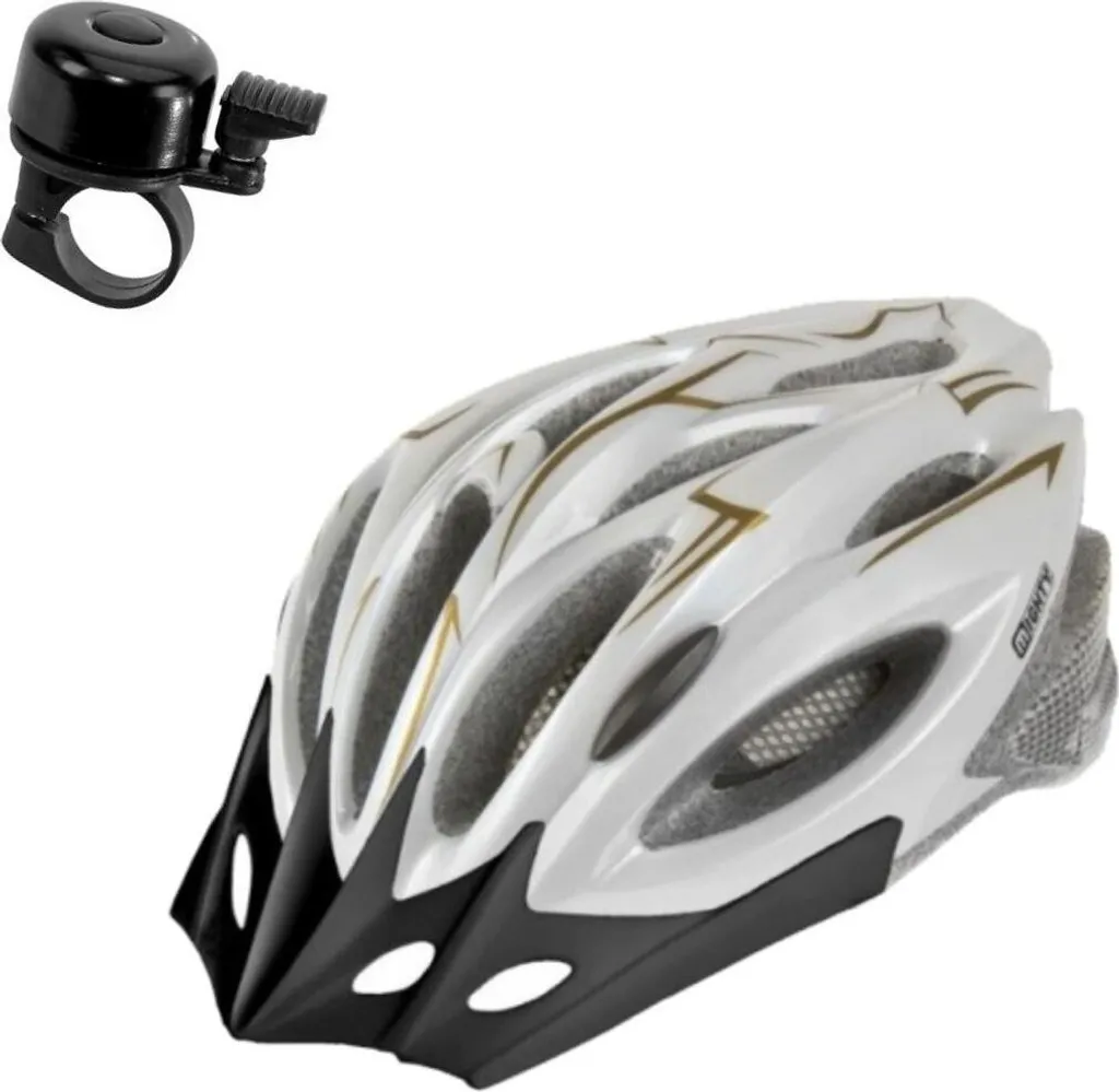Casque de vélo Mighty Tribal Flex Blanc Taille M/L avec Sonnette Incluse