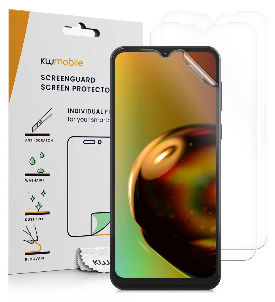 kwmobile 3x Displayschutzfolie kompatibel mit Motorola Moto E13 Folie - klare Schutzfolien Set in transparent