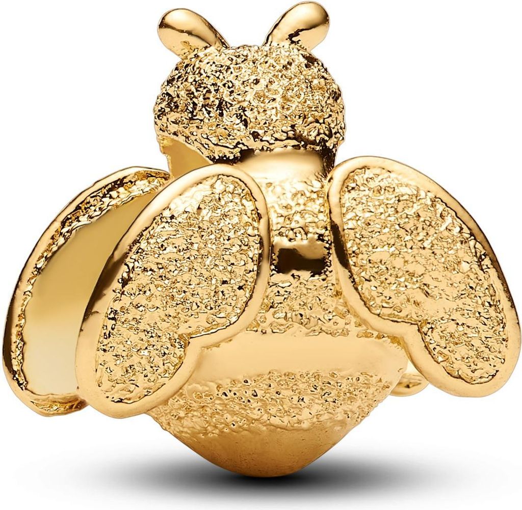 Pandora Mini-Charm Biene Strukturiert 14 Karat Vergoldet Produktbild 