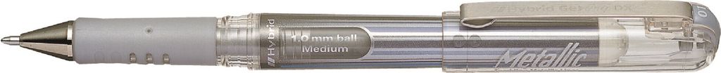 Pentel HybridGel Grip DX, Gelstift, Silber, 0,5 mm