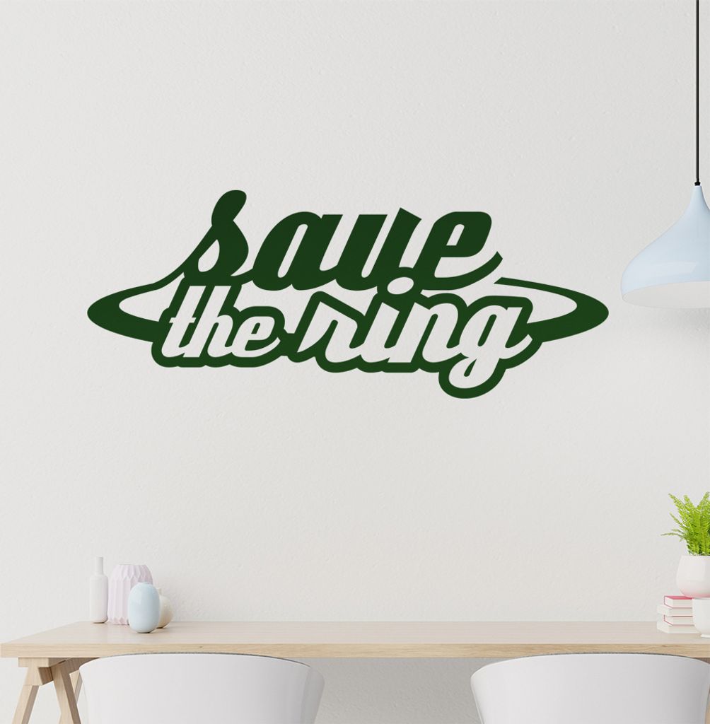 KIWISTAR Save the Ring - Nürburgring Demo Wandtattoo in 6 Größen - Wandaufkleber Wall Sticker - Dekoration, Küche, Wohnzimmer, Schlafzimmer, Ba...