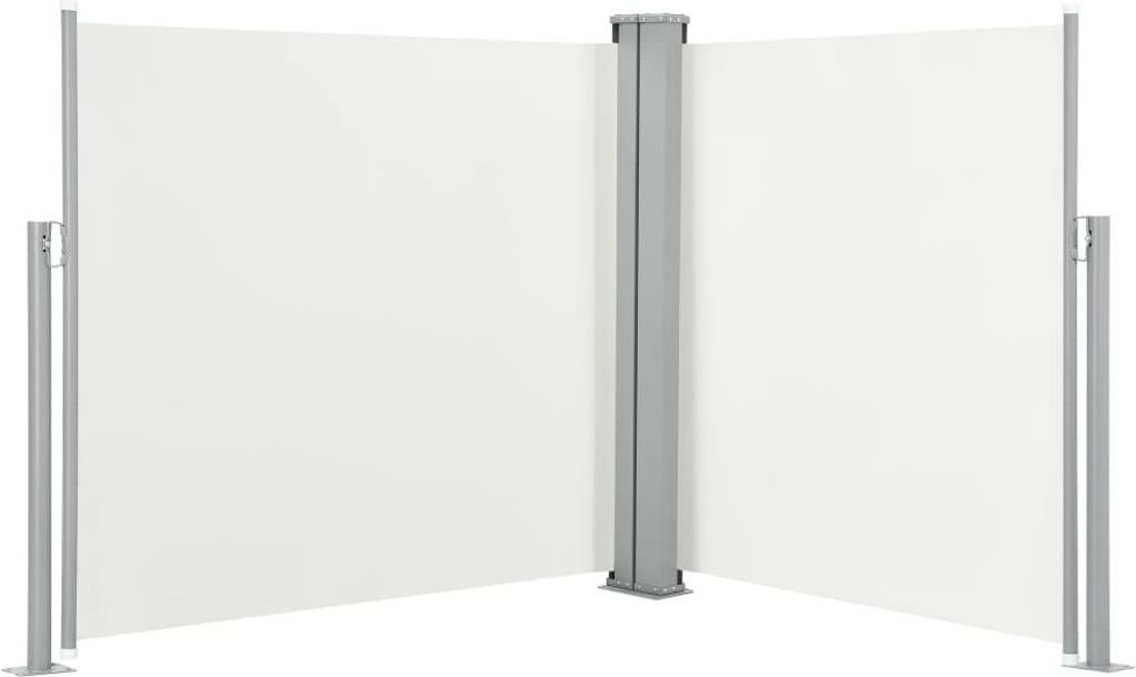 vidaXL Ausziehbare Seitenmarkise Cremeweiß 100 x 600 cm Produktbild 