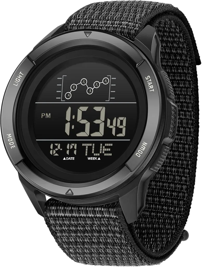 Orologio Digitale Sportivo Uomo 5 ATM Antiurto LED 47mm | Offerta Shop
