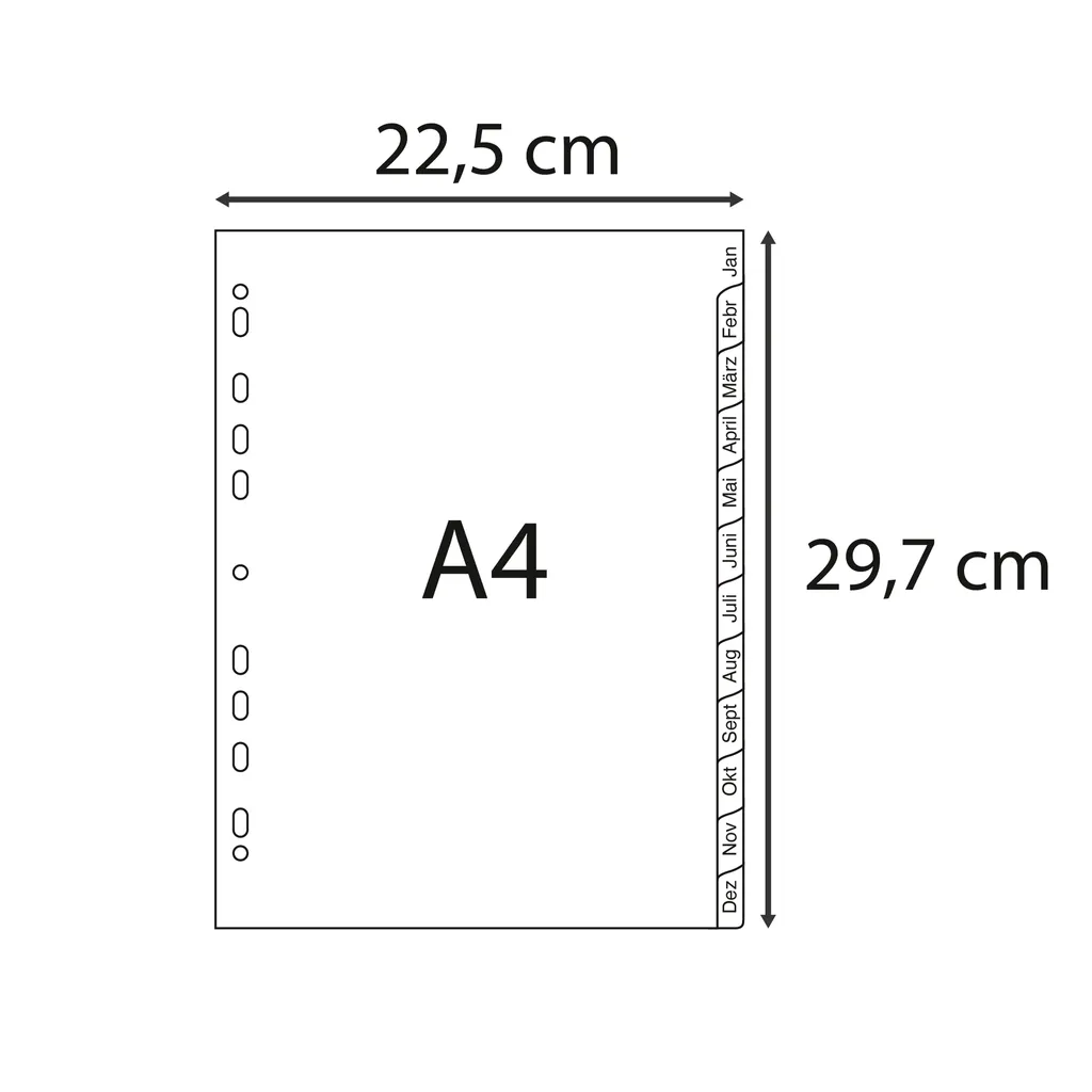 Ne perdez plus vos documents : Intercalaires A4 Jan-Déc en PP Gris 1812B - 4