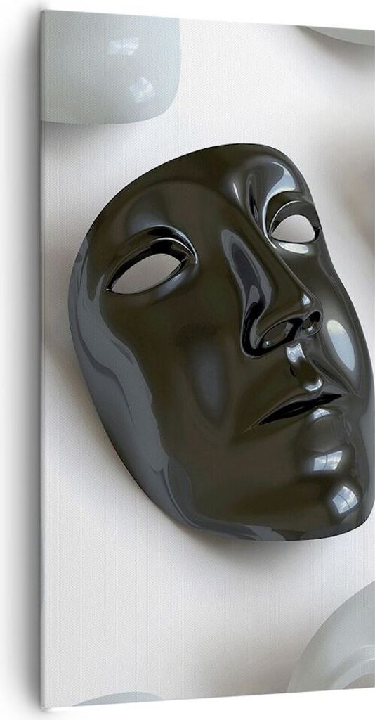 Bild auf Leinwand - Leinwandbild - Venedig Maske Schauspieler Theater - 65x120cm - Wand Bild - Wanddeko - Leinwanddruck - Bilder - Kunstdruck - Lei...
