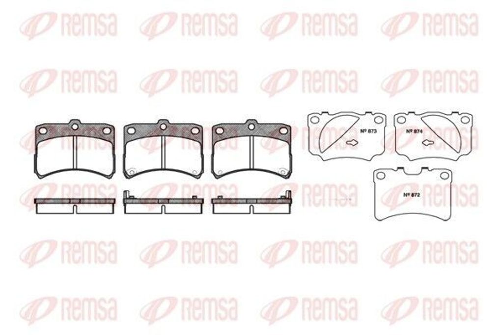 REMSA Bremsbeläge Satz Vorne Bremsklötze für DAIHATSU CUORE VI (L7) 0723.02