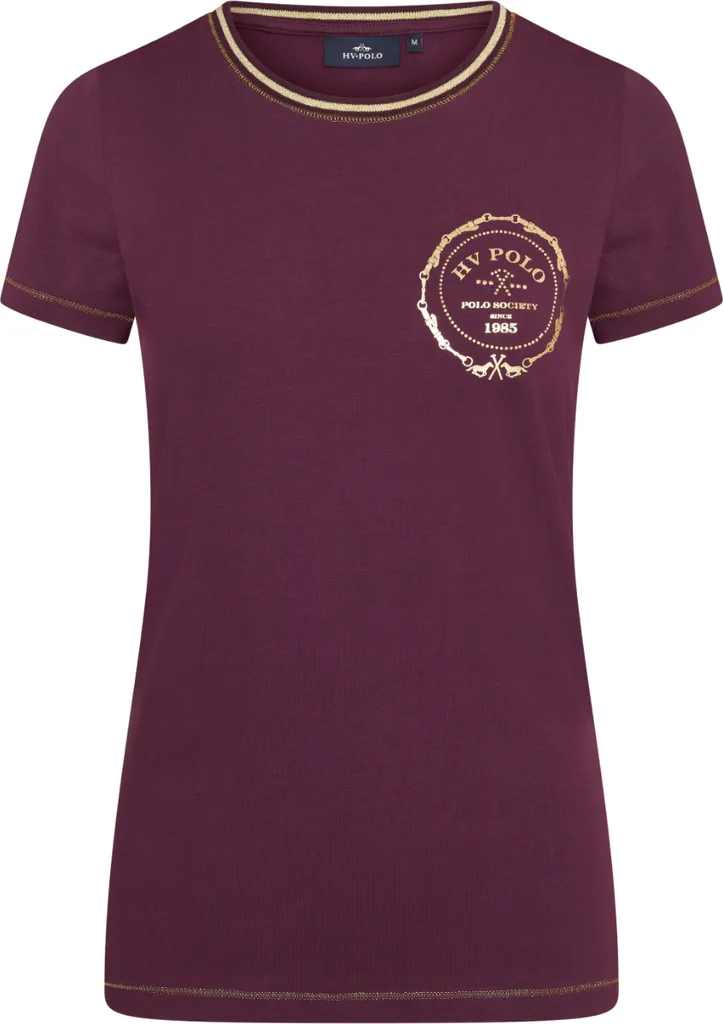 T-shirt HV Polo Beau XL pour rester élégant à l'écurie - Dark Berry