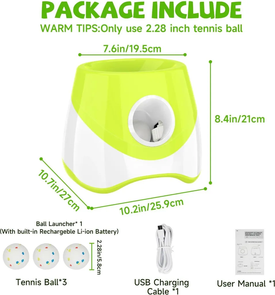 Lanceur de balles automatique pour chien : fini l'ennui avec le mode USB