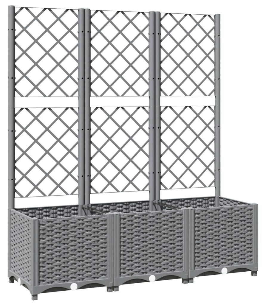 vidaXL Sadzarka z kratką Jasnoszara 120x40x136 cm PP Zdjęcie produktu 