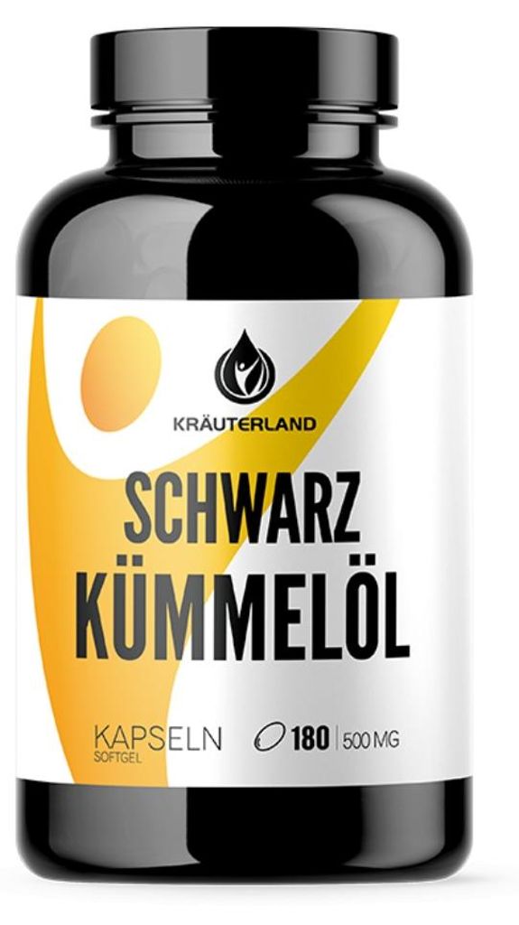 Kräuterland Schwarzkümmelöl Kapseln 180 Stück Produktbild 