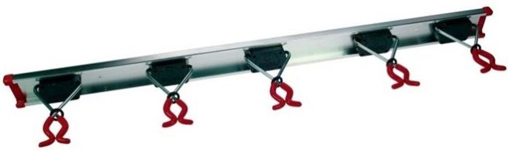 Gerätehalter - Schiene 75 cm / 5 Halter - Pro Set
