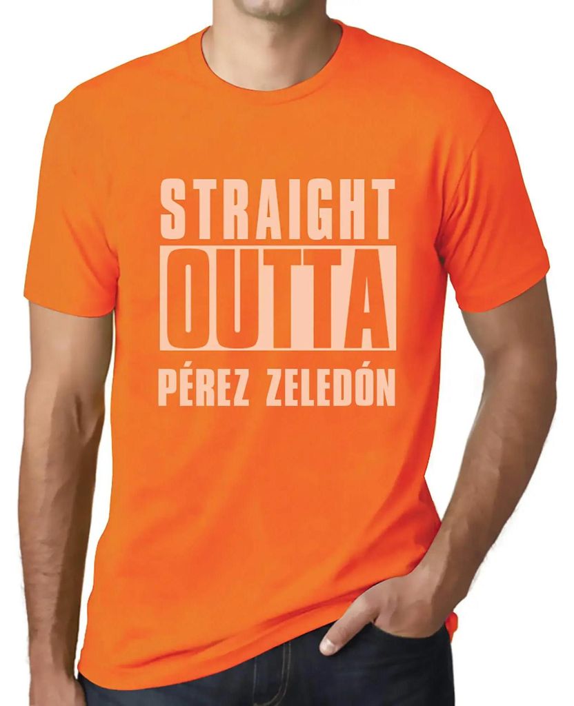 Herren Grafik T-Shirt Straight Outta Pérez Zeledón Öko-Verantwortlich Vintage Jahrgang Kurzarm Lustige Druck Geburtstag Geschenk Mann