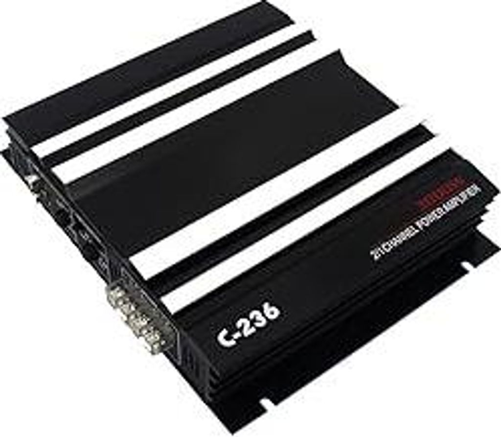 Shkalacar 2 Kanal Car Audio Mini Verstärker, 3800W Stereo Verstärker mit Niederfrequenzsteuerung, Phasenumschaltung, Kurzschlussschutz, Hochleist...