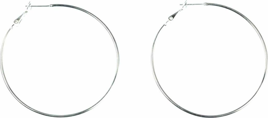 Kreolen 50mm 5cm versilbert Ringe Loops Ohrringe Miniblings rund Creolen classic