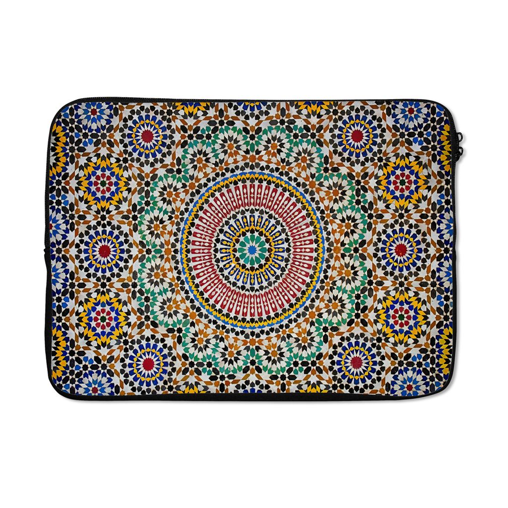 MuchoWow Laptop Hülle 14 ZollAnsicht eines marokkanischen Mosaiks von oben Laptoptasche - Laptoptasche - Stoßsicher - Schutzhaube
