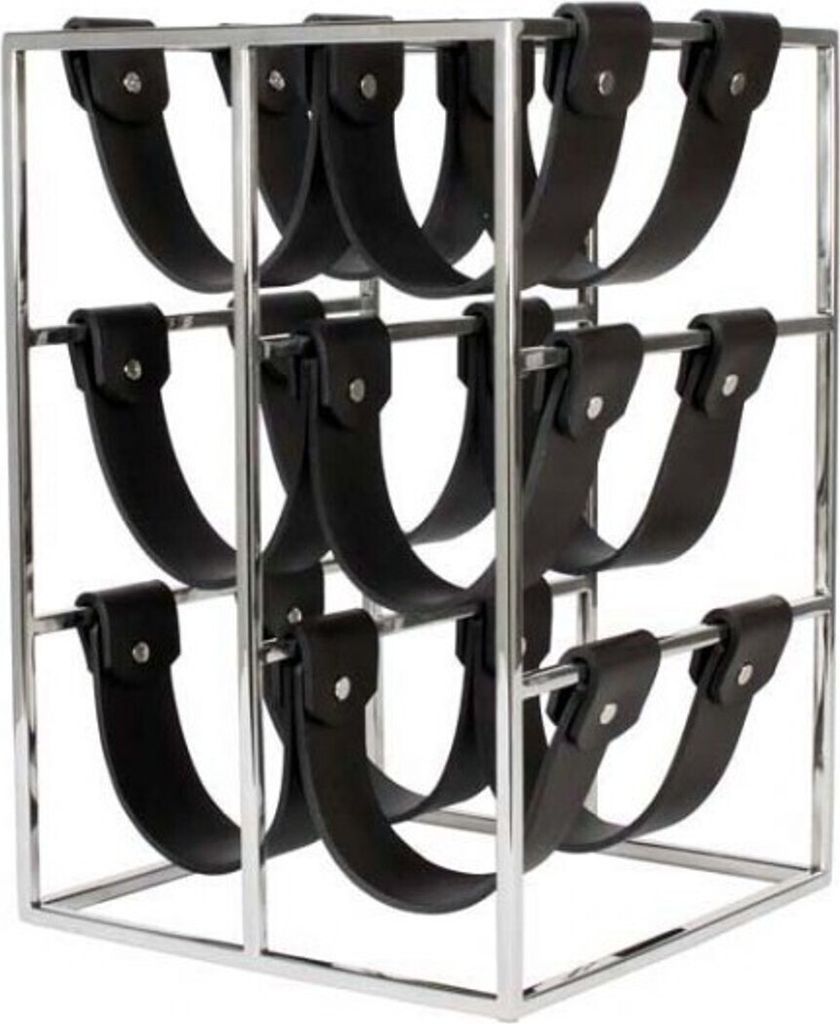 Designer Weinregal Stainless Steel für 6 Flaschen - Produktbild 