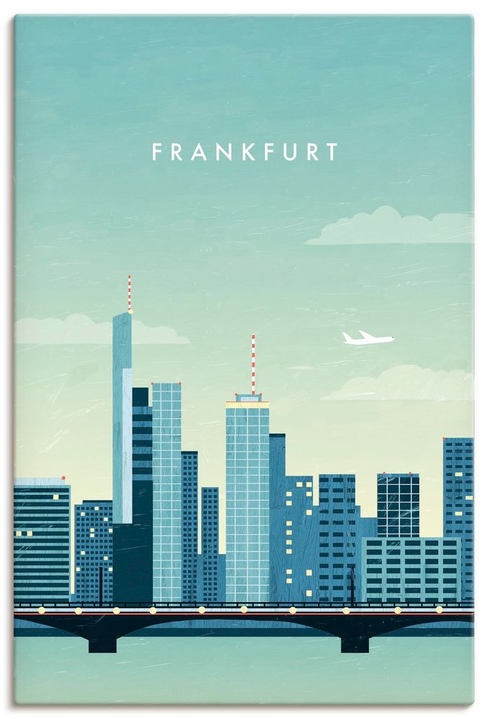 ARTland Leinwandbild Frankfurt Größe: 60x90 cm