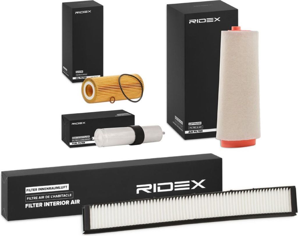 RIDEX Filterset Inspektionspaket Filtersatz für BMW 3 Limousine (E46) 3 Touring (E46) 3 Coupe (E46) 3 Cabrio (E46) 3 Compact (E46)