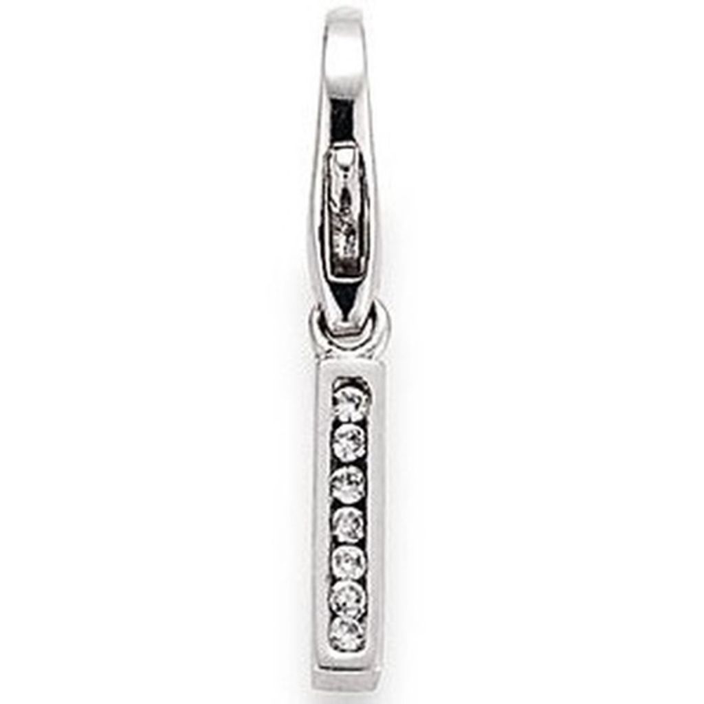GOOIX GXC313 Charms Damen Charm Silber Buchstabe I Zirkonia weiß