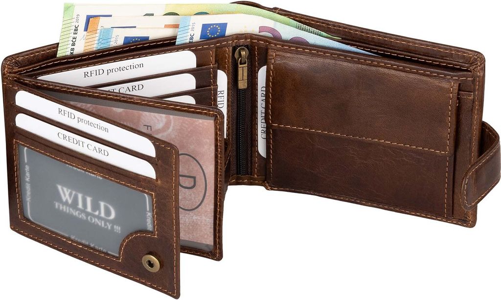 RFID echt Leder Portemonnaie Geldbörse Geldbeutel Herren Produktbild 6