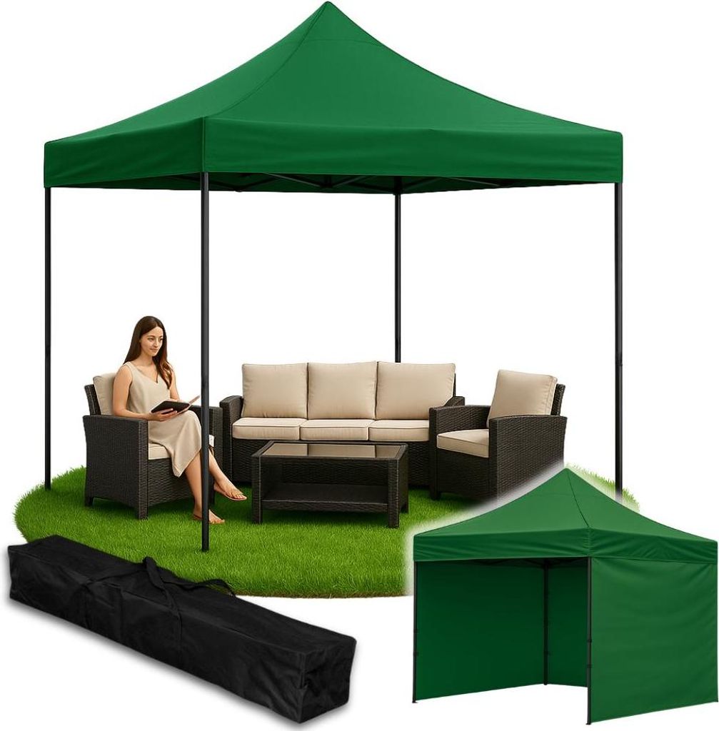 Gartenzelt, Gewerbepavillon zum Selbstaufbau, Pavillon, Dach 3x3m