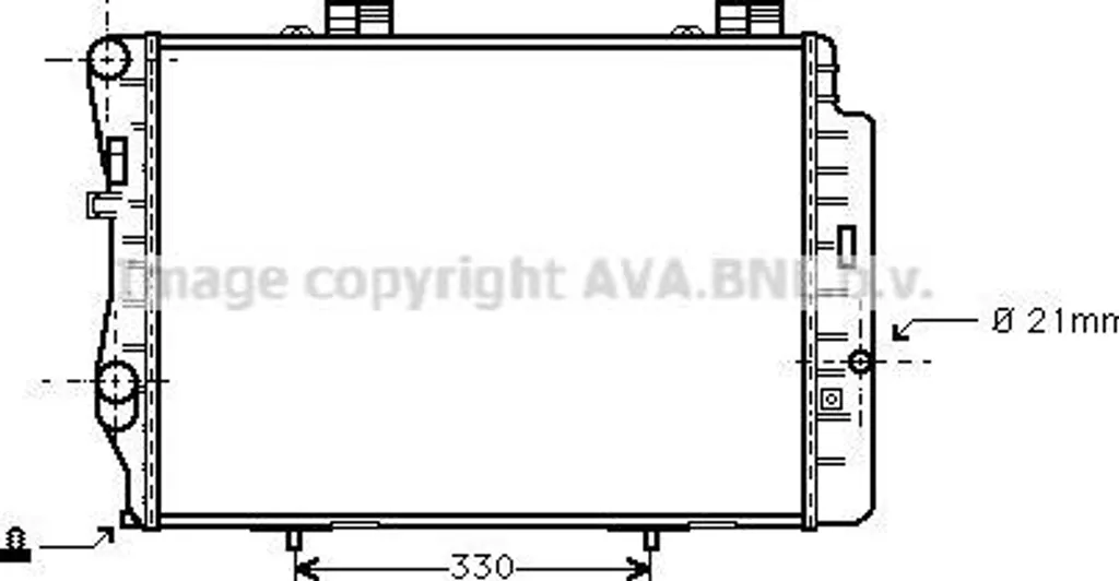 Radiateur de refroidissement moteur AVA pour Mercedes-Benz Classe C