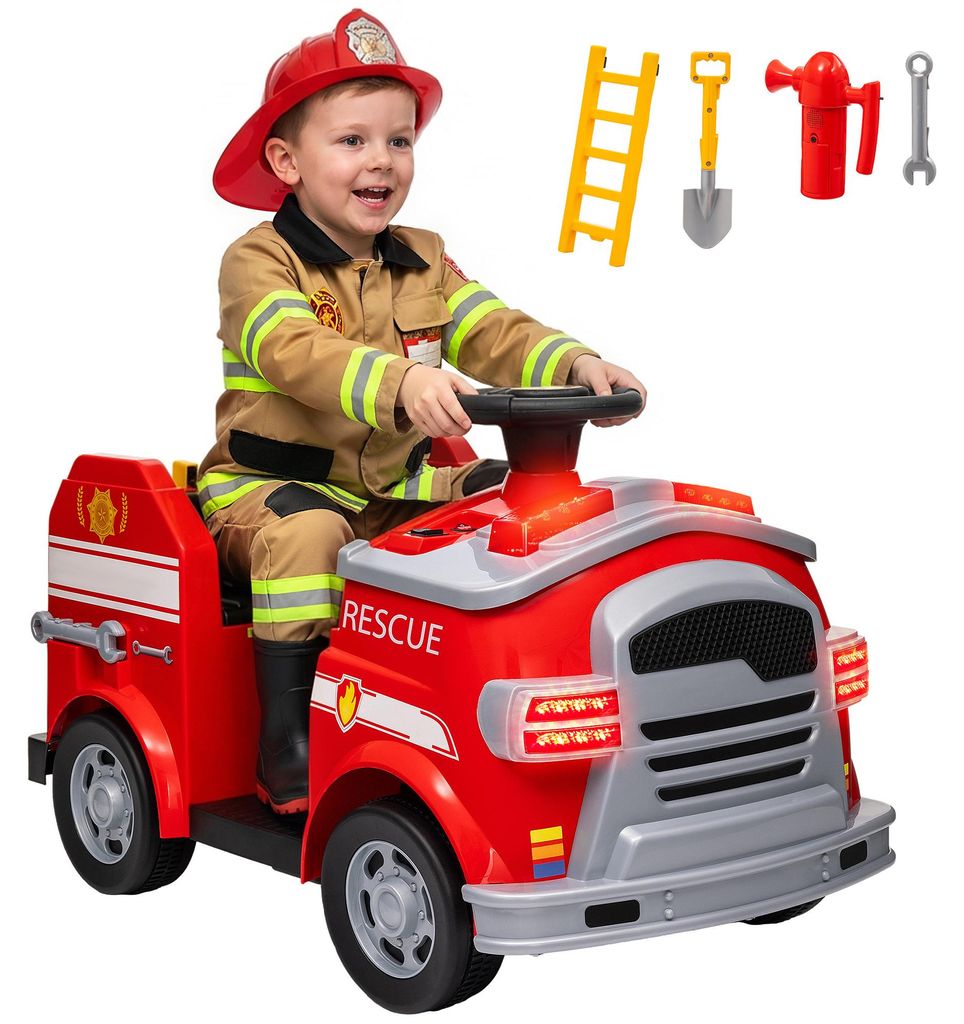 Camion de pompiers AIYAPLAY, vitesse max. 3 km/h, sirène, Image du produit 