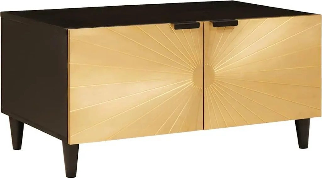 Tavolino Caffè SYFAX 80x50x40 cm Design in Legno Massello di Mango