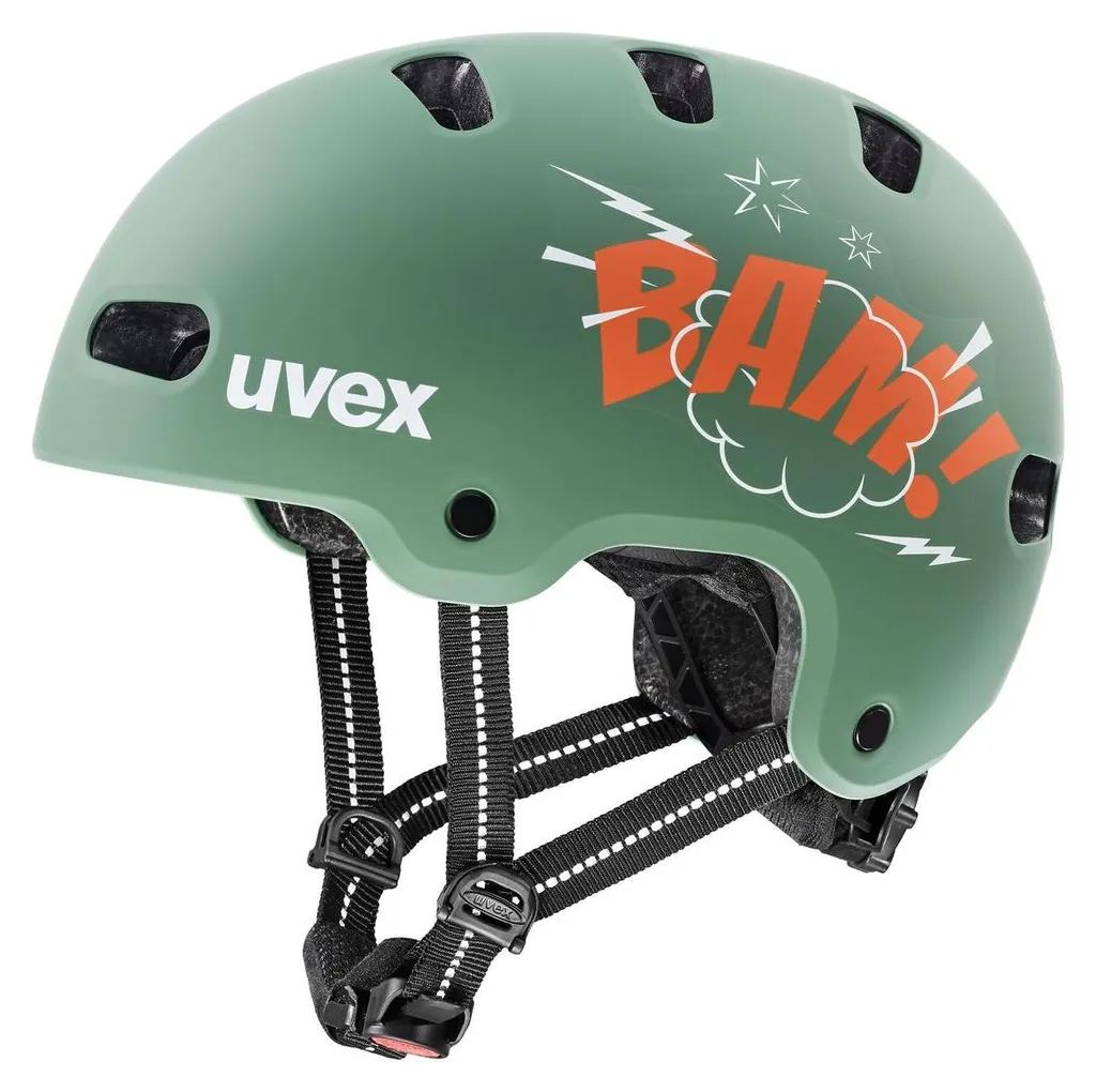 Casque enfant pour vélo et skate Uvex kid 4 style vert mousse 51-55 cm