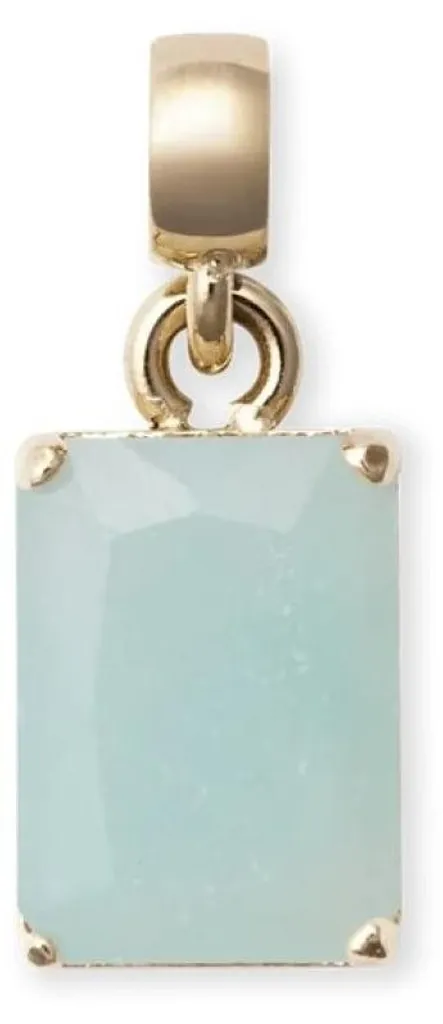 Charm pendentif en pierre naturelle Amazonite et doré pour femme chic