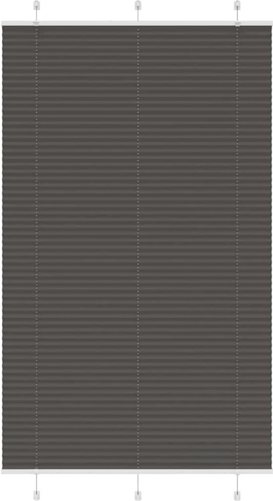 Plissee Schwarz 120x200 cm Stoffbreite 119,4 cm Polyester
